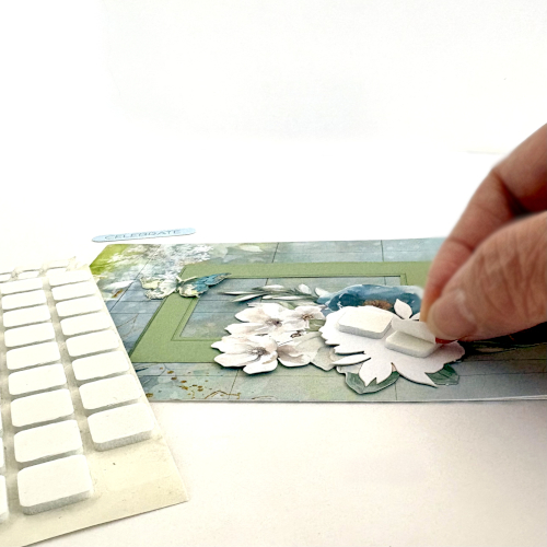 Celebrate Framed Floral Card by Margie Higuchi for Scrapbook Adhesives by 3L
