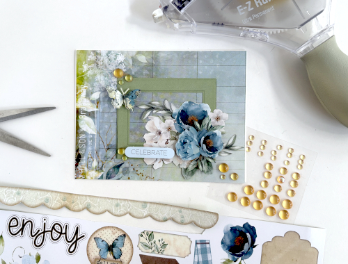 Celebrate Framed Floral Card by Margie Higuchi for Scrapbook Adhesives by 3L
