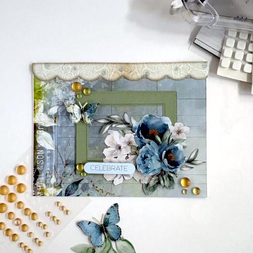 Celebrate Framed Floral Card by Margie Higuchi for Scrapbook Adhesives by 3L