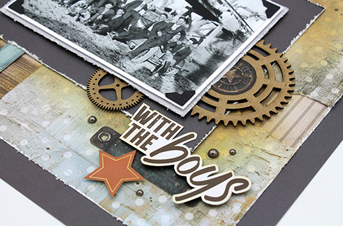 Masculine Vintage Layout by Tracy McLennon for Scrapbook Adhesives by 3L