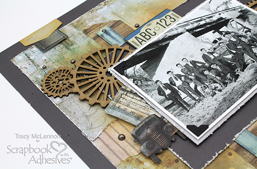 Masculine Vintage Layout by Tracy McLennon for Scrapbook Adhesives by 3L