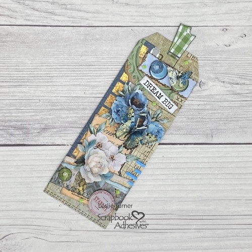 Dream Big Mixed Media Tag by Leslie Turner for Scrapbook Adhesives by 3L