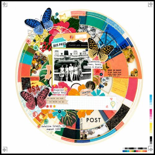 Family Vacation Interactive Layout by Kristin Rizzo for Scrapbook Adhesives by 3L 