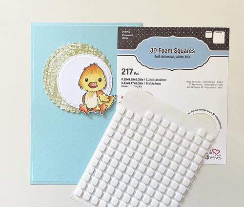 Cute and Sparkly Duck Card by Yvonne van de Grijp for Scrapbook Adhesives by 3L
