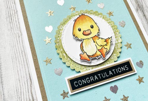 Cute and Sparkly Duck Card by Yvonne van de Grijp for Scrapbook Adhesives by 3L