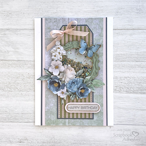 Floral Shaker Birthday Card by Judy Hayes for Scrapbook Adhesives by 3L