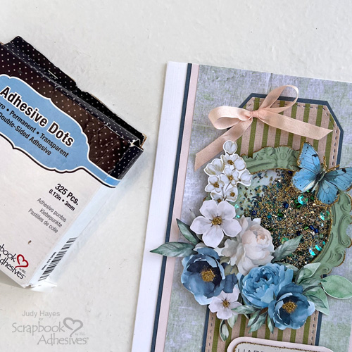 Floral Shaker Birthday Card by Judy Hayes for Scrapbook Adhesives by 3L