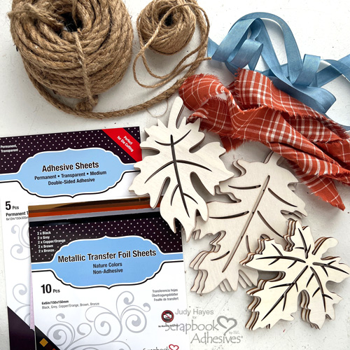 Fall Foiled Leaves Garland by Judy Hayes for Scrapbook Adhesives by 3L