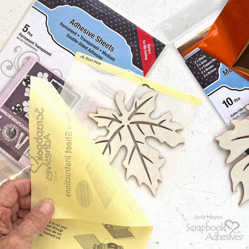 Fall Foiled Leaves Garland by Judy Hayes for Scrapbook Adhesives by 3L