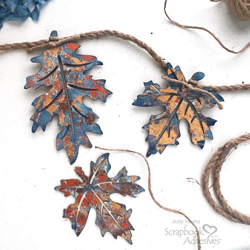 Fall Foiled Leaves Garland by Judy Hayes for Scrapbook Adhesives by 3L