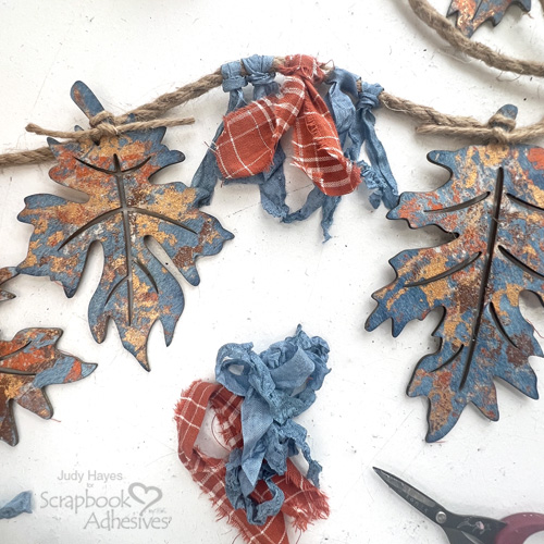 Fall Foiled Leaves Garland by Judy Hayes for Scrapbook Adhesives by 3L