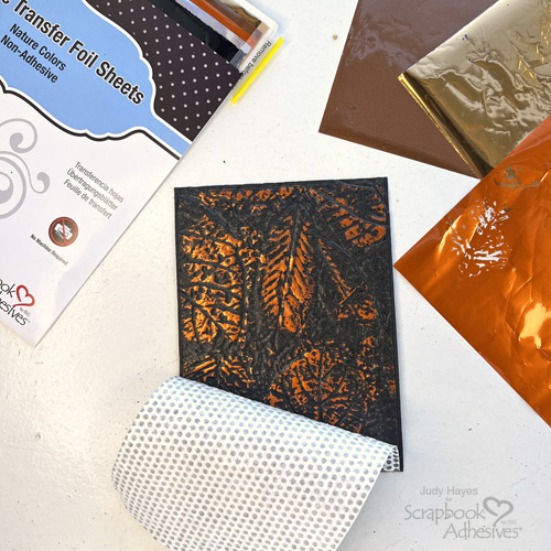 Foiled Background Thanksgiving Card by Judy Hayes for Scrapbook Adhesives by 3L