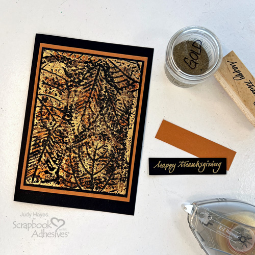 Foiled Background Thanksgiving Card by Judy Hayes for Scrapbook Adhesives by 3L