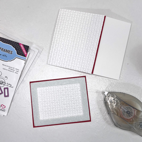 Glittered Frame Holiday Wishes Card by Judy Hayes for Scrapbook Adhesives by 3L