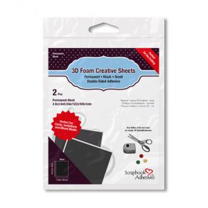 3D Foam Creative Sheets Small Black Adhesive