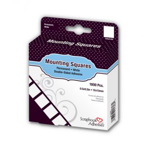 Mounting Squares 1000 Permanent White Adhesive