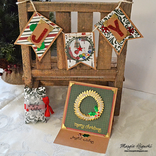 Holiday Trio Ensemble and 12 Days of Christmas 2017 with FaveCraft JOY Trio Ensemble by Margie Higuchi for Scrapbook Adhesives by 3L