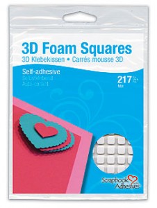 3D Foam Squares White Mix