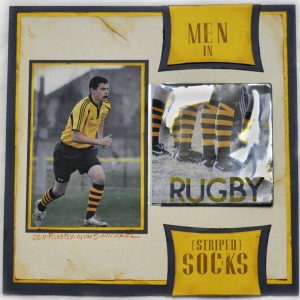 Rugby Men in Striped Socks by Beth Pingry for Scrapbook Adhesives By 3L, 