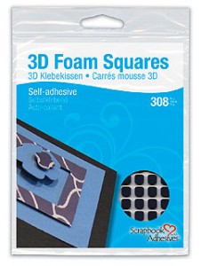 3D Foam Squares Small Black -1613