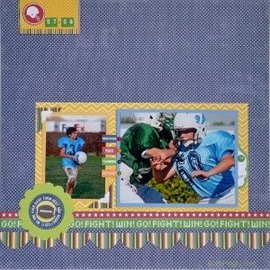 Beth Pingry Football scrapbook page