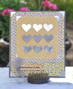 Beth Pingry Silver Hearts Card